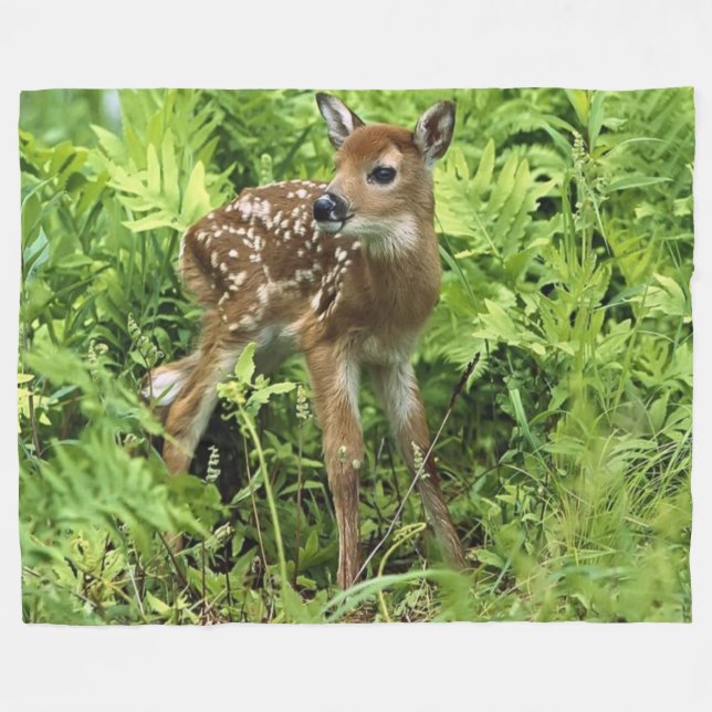 BABY FAWN FLEECE BLANKET (Front (Horizontal))