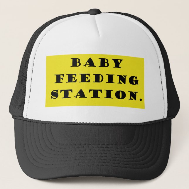 Baby feeding station trucker hat (Front)