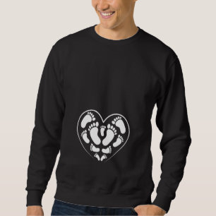 Baby Feet Announcement Surprise Pregnancy Announce Sweatshirt