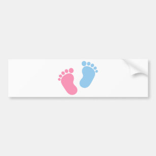 Baby feet bumper sticker