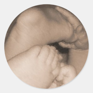 Baby Feet Classic Round Sticker