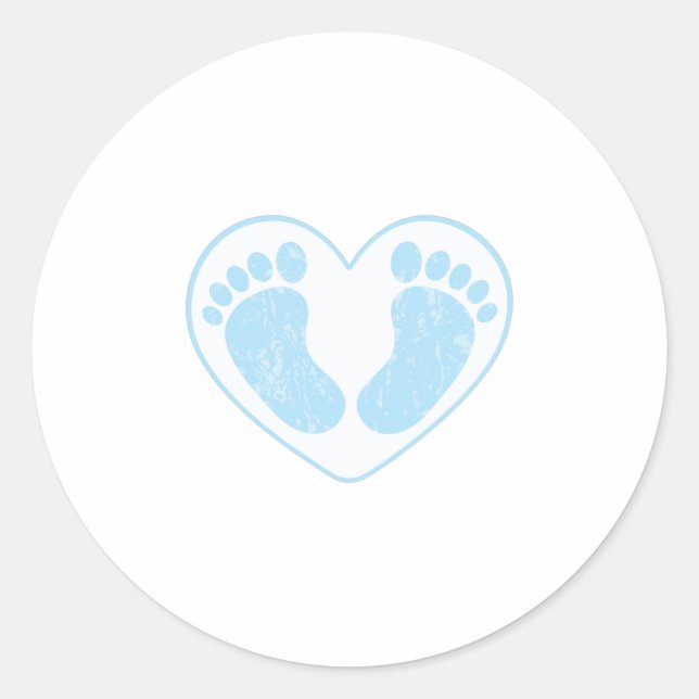 Baby feet classic round sticker (Front)