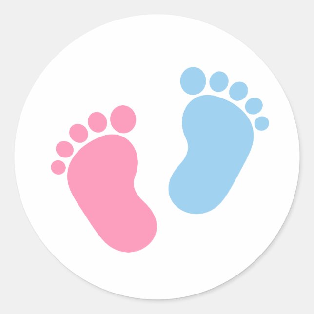 Baby feet classic round sticker (Front)