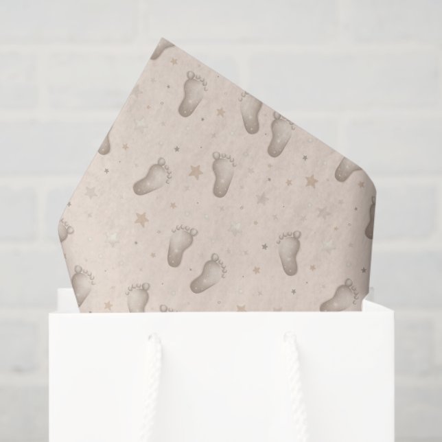 Baby Feet Decoupage Shower Tissue Paper (Gift Bag)