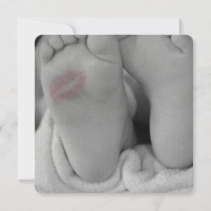 Baby Feet Footprint Shower Invitation Announcement