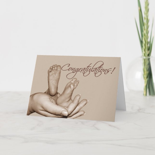 Baby feet Greeting Card (Front)