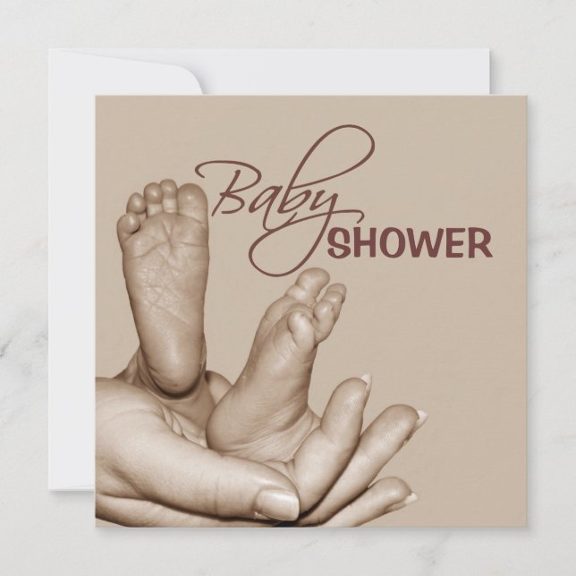Baby feet Shower Invitation (Front)