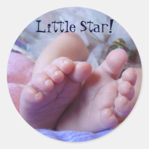 Baby Feet toes stickers New Baby Little Star