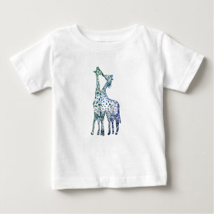 Baby Fine Jersey T-Shirt Sweet Giraffes Kiss