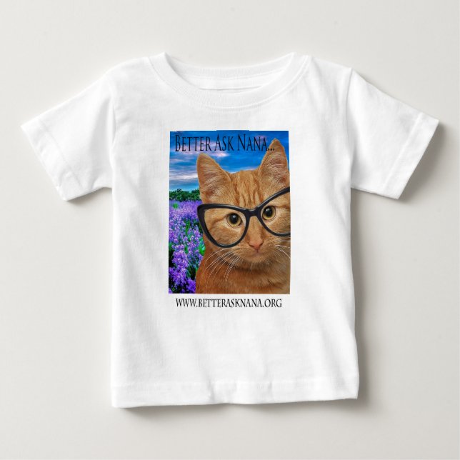 baby fine jersey tee better ask nana (Front)