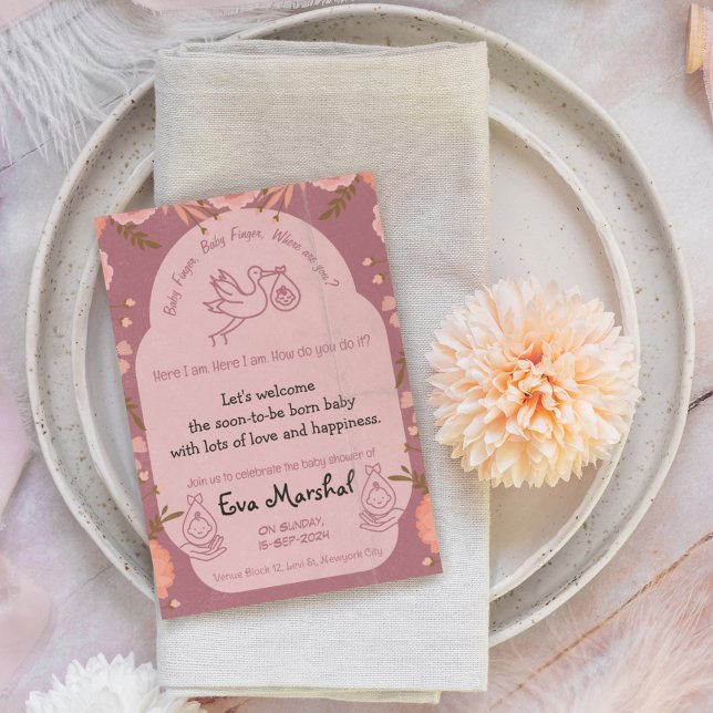 Baby Finger Baby Finger Where are you Invitation (Creator Uploaded)