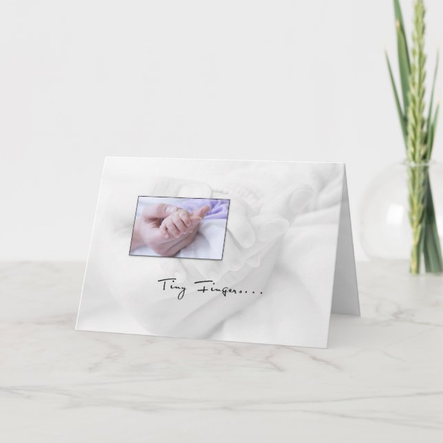 Baby Fingers Congratulations Card (Front)