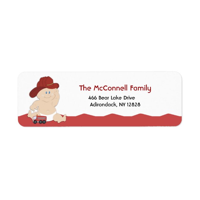 BABY FIRE FIGHTER PRINTABLE ADDRESS LABELS (Front)