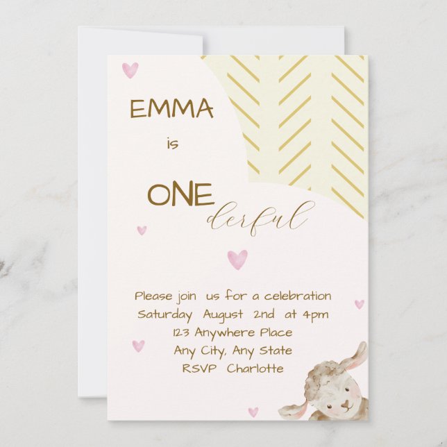 Baby First Birthday Invitation (Front)