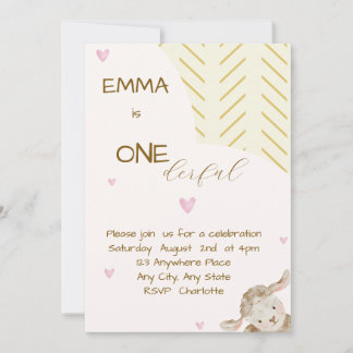 Baby First Birthday Invitation