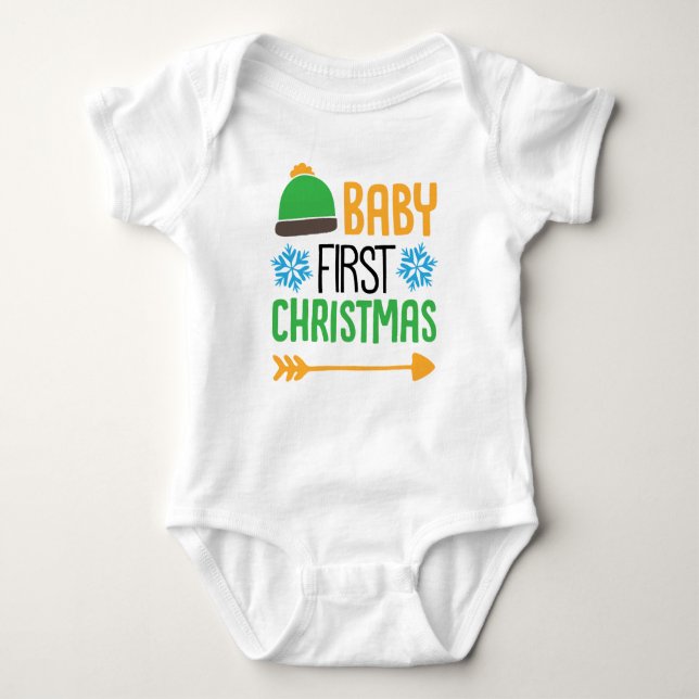 Baby First Christmas Baby Bodysuit (Front)