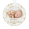 Baby First Christmas Magical Gold Snowflakes Photo