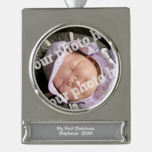 Baby First Christmas Ornament Add Babys Photo