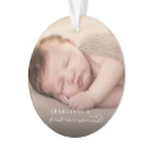 Baby First Christmas Snowflakes Stylish Chic Photo