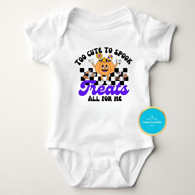 Baby First Halloween Too Cute To Spook Baby Bodysuit (Creator Uploaded)