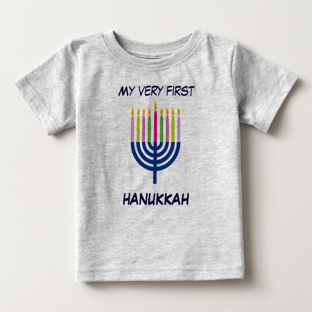 Baby first Hanukkah body suite T-Shirt (Front)