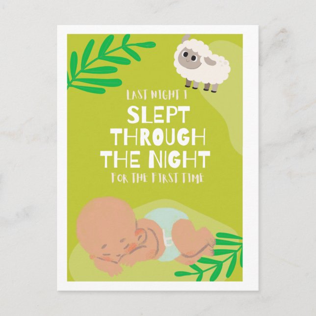 Baby first long sleep postcard (Front)