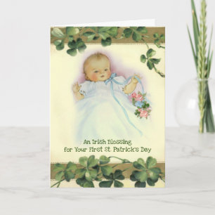 Baby First St. Patrick's Day Blessing Prayer Card