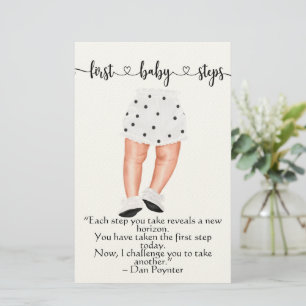 Baby First Steps Quotes Stationery