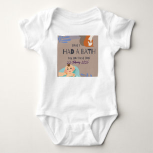 Baby first time bath bodysuit