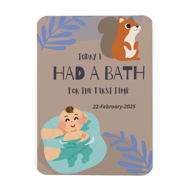 Baby first time bath magnet (Vertical)