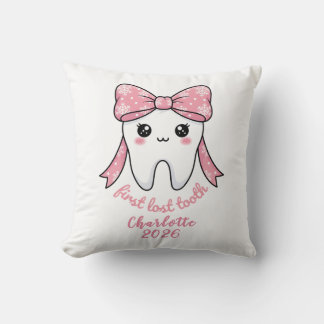 Baby First Tooth Pink Bow Milestone Kawaii Tooth Cushion
