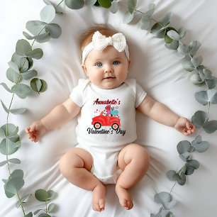 Baby First Valentine Day Birthday First Birthday Baby Bodysuit