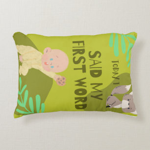 Baby first words  decorative cushion