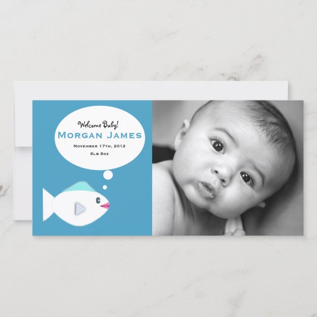 Baby Fish Blue Announcement (Front)