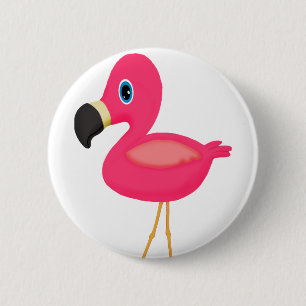 Baby Flamingo 6 Cm Round Badge