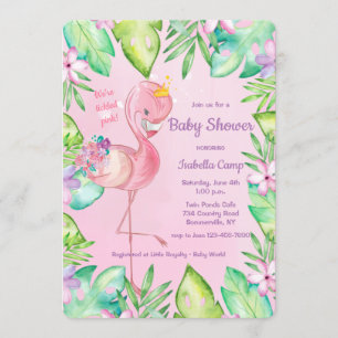 Baby Flamingo Baby Shower Invitation