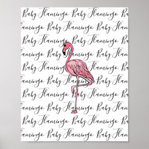 Baby Flamingo   pink flamingo  Poster