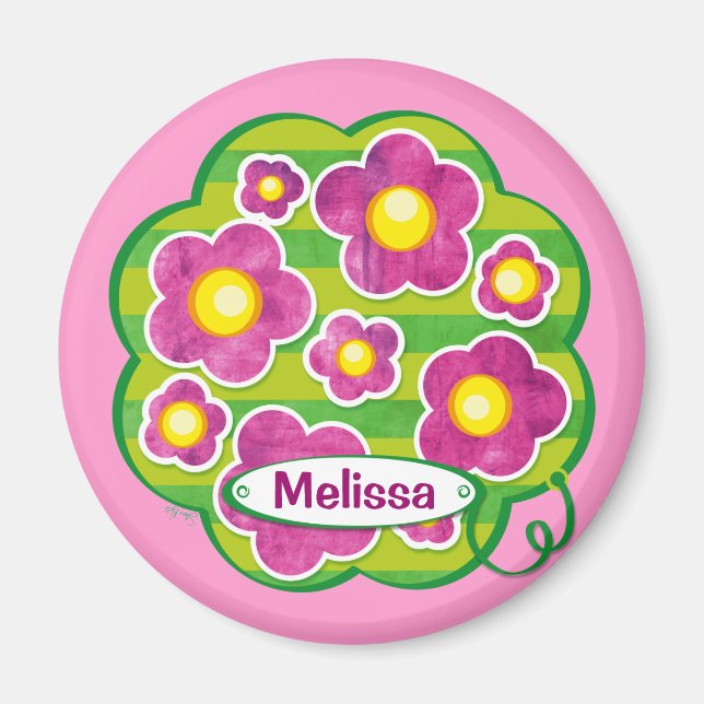 Baby Flowers - pink magnet (Front)