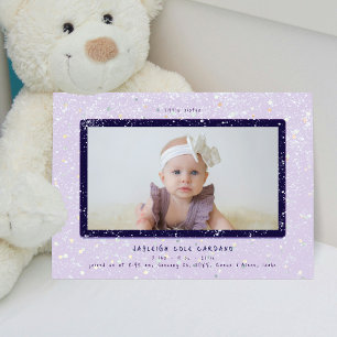 Baby Flurry Horizontal Birth Announcement