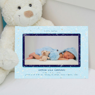 Baby Flurry Horizontal Birth Announcement
