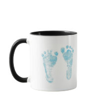 Baby foot print mug