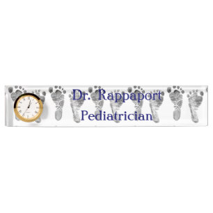Baby Foot Prints Desk Nameplate