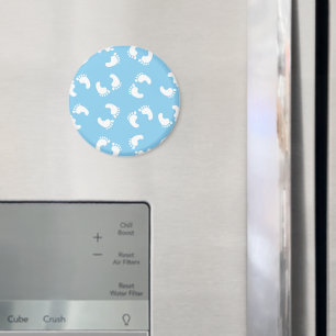 Baby Footprints, Babies Foot, Footsteps, Blue, Boy Magnet