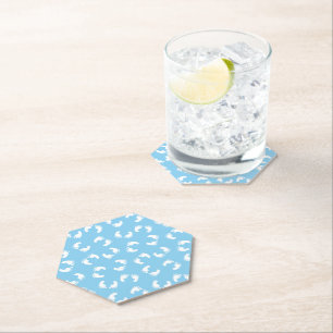 Baby Footprints, Babies Foot, Footsteps, Blue, Boy Paper Coaster