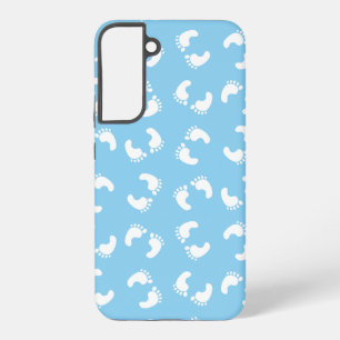 Baby Footprints, Babies Foot, Footsteps, Blue, Boy Samsung Galaxy Case