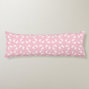 Baby Footprints, Babies Foot, Footsteps, Pink Girl Body Cushion