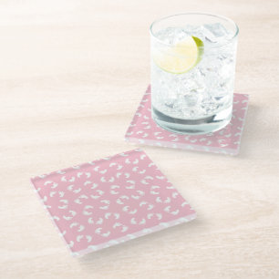 Baby Footprints, Babies Foot, Footsteps, Pink Girl Glass Coaster