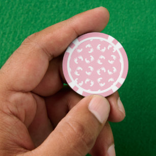Baby Footprints, Babies Foot, Footsteps, Pink Girl Poker Chips