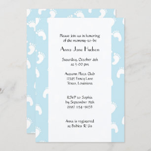 Baby Footprints, Baby Foot, Footsteps, Baby Shower Invitation