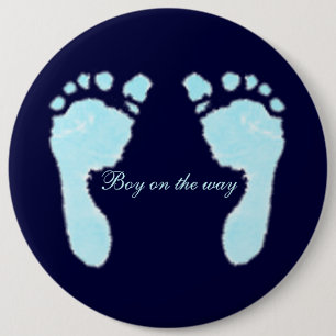Baby Footprints (Boy) 6 Cm Round Badge